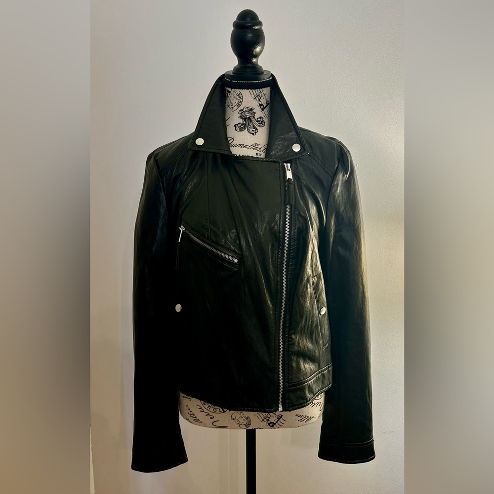 RW&CO. Black FAUX Leather Jacket Sleek and Stylish. BRAND NEW - Never worn